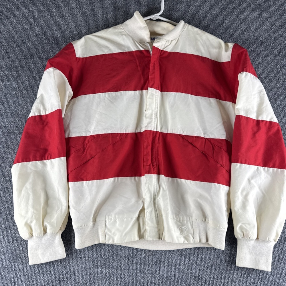 VTG Jammin Y2K Large Windbreaker Striped Pullover Retro Preppy Jacket M